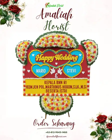 Papan Bunga Pernikahan Lateri